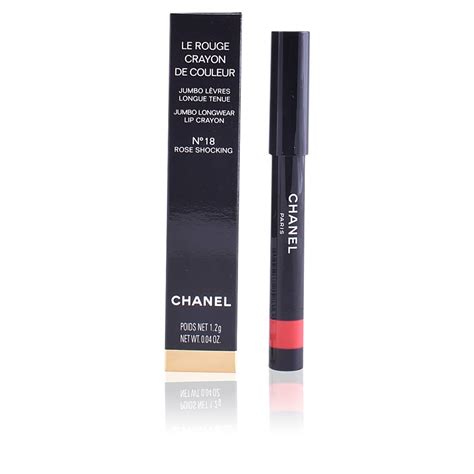 chanel le rouge crayon de couleur 18 rose shocking|chanel crayon lipstick.